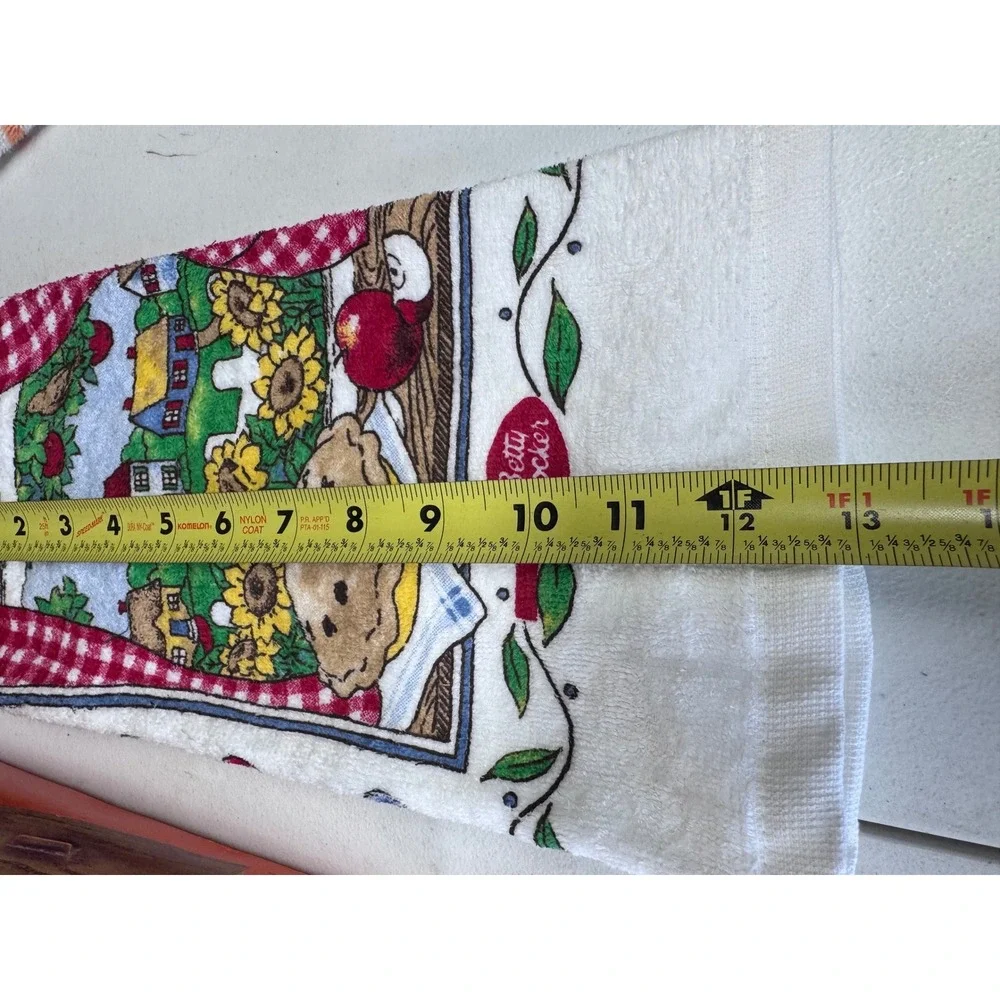 Vintage Betty Crocker Kitchen Towel Set of 2 Cottagecore Pie Sunflowers New‎